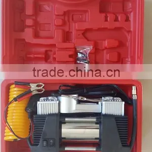 2 Cylinder Automatic Truck Tire Inflation Tyre Inflator Portabe DC 12v Mini Car Air Compressor thumbnail-4