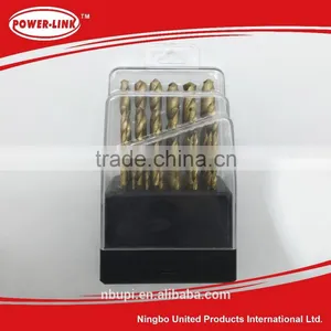 19pcs Twist Drill Set,HSS,tita Coated thumbnail-1