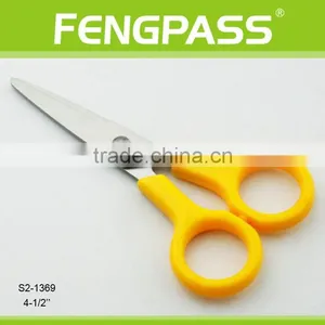 S2-1369 4-1/2" 2CR13 Stainless Steel ABS Plastic Handle Mini Blunt Pount Kid Scissors For Promotion thumbnail-1