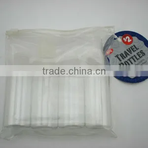 4PK Plastic Travel Bottles With Handy Pouch thumbnail-1