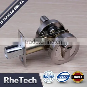 Satin Nickel Zinc Alloy Heavy Duty Entry Single Cylinder Dead Bolt Door Lock thumbnail-1