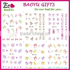Hogift Hot Selling Flower Nail Sticker,3D/Water Printing Japan Fashion Nail Art Decals thumbnail-6