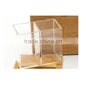 Aonong 100% Bamboo Tissue Box/Napkin Box /Paper Holder Tidy Stationery Multifunction Desk Organiser thumbnail-6
