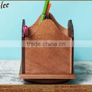 Beauty Wooden Material Computer Office Wooden Pen Holder thumbnail-4