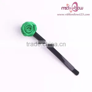 Wholesale Hair Accessories Satin Rose Hair Clip Design for Kids, Flower Hair Cilp thumbnail-4