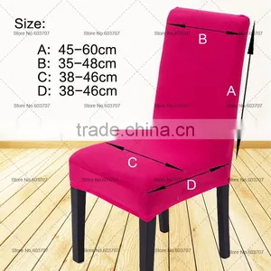 Free Shipping Dinning Home Chair Cover Wedding Solid Colors Spandex Dining Chair Covers For Wedding Party Chair Decoration thumbnail-1