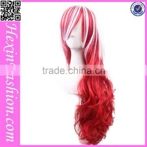 Stylish Red Long Party Wig Wholesale thumbnail-1