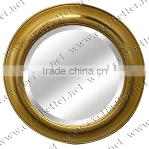 Antique Decorative Round Shaped Art Solid Wood Mirror thumbnail-1