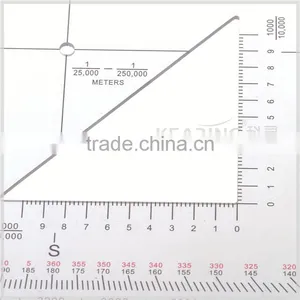Kearing Durable Plastic Square Military Scale Protractor 1: 25000 & 1: 50000 # KMP-4 thumbnail-6
