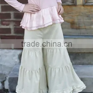 Gold Shimmer Knit Wide Leg Ruffle Pant Girls Winter Boutique Cotton Giggle Moon Remake Outfits thumbnail-2