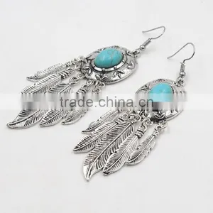 Zm53242a 2017 New Arrival Bohemian Ethnic Feather Earrings thumbnail-4