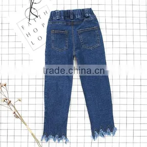 Zm35704a Fashion Kids Ruffle Denim Jeans Pants Girls Tight Trousers thumbnail-4