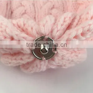 Myfur Fuzzy Big Raccoon Fur Bobble Cable Knit Hat Wholesale Girls Beanie thumbnail-5