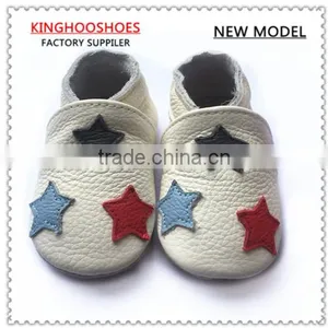 Star Cow Leather Soft Leather Baby Moccasins Soft Bottom Child Freshly Picked First Walkers Fringe Toddler Shoes Girls or Boys thumbnail-1