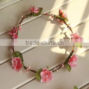Hunter Multi Flower Bridal Headpiece Floral Halo Floral Head Wreath thumbnail-3