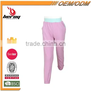 100% Polyester Breathable Girls Summer Sweat Pants for Wholesale thumbnail-1