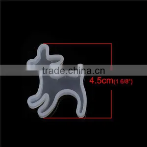 Silicone DIY Tools Resin Mold Deer Animal White 45mm x 37mm thumbnail-2