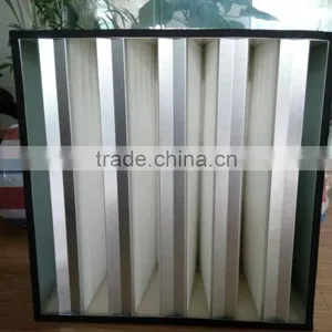 Industrial Filter Mini Pleated Media Mutiple H11 V-bank Hepa Filter thumbnail-1