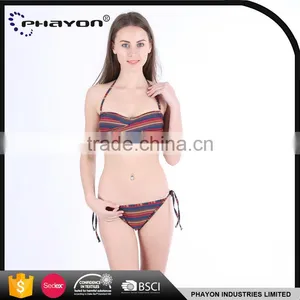 < OEM Service> Handmade Triangle Custom Sexy Seamless Reverisble Brazilian Bikini thumbnail-2