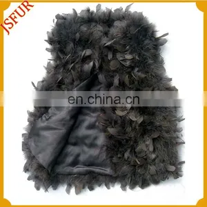 Hot Product Real Turkey Fur Vest Women Clothing In Turkey Feather Vest thumbnail-1