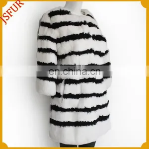 2015 Elegant Winter Coat With Round Collar Women's New Design Fur Coat With 100% Real Rabbit Fur thumbnail-3