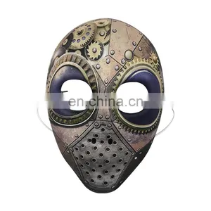 EVA Mask Covered With Fabric With Metal Theme Design for Halloween, Carnival and Party thumbnail-1