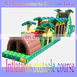 Giant Tropical Inflatable Obstacle Playground Game thumbnail-1