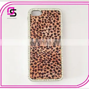 Hot Selling Luxury LEOPARD Phone Case With Stone,animal Print Phone Case thumbnail-1