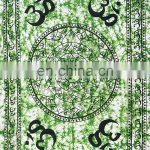 Batik Om Mandala Tapestry Indian Handmade Bohemian Poster Wall Decor Hanging thumbnail-2