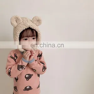 4142/2020 Newest Winter Fashion Fleece-lined Kids Pajamas Sets Causal Cute Warm Toddler Girl Sets thumbnail-5