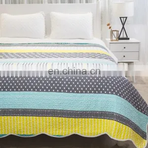 Reversible Quilt Set King Size Soft Microfiber Lightweight Coverlet Bedspread Comforter Set Bed Cover Quilt thumbnail-1