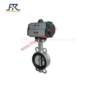 Pneumatic Wafer Type Rubber Lined Butterfly Valve DN65-PN10 thumbnail-1