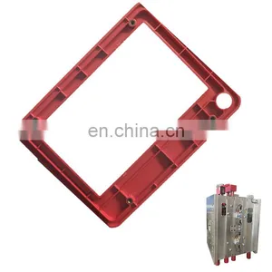 High Precision Quality Red Painting Surface Treatment Pressing Plastic Injection Mold Insert Molding Housing Part Moulding Maker thumbnail-1