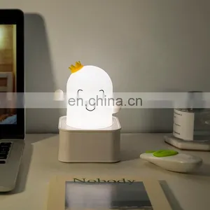 New Design Kid Night Light Rechargeable Silicone Led Baby Silicone Cactus Cartoon Night Light Lamp thumbnail-2