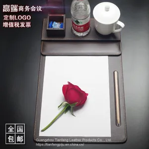 Meeting Clipboard Legal Size Leather Documents Notepad Holder With Pen Holder thumbnail-1