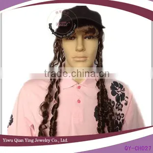 Blcak Basball Adjustable Wig Cap thumbnail-1