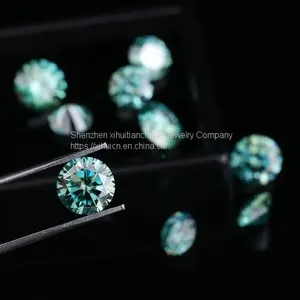 Blue Green Vvs Moissanite Diamond Direct Sell Excellent Cut Stone thumbnail-1