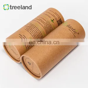 Biodegradable Recycled Kraft Paper Cylinder Tea Packaging Boxes thumbnail-3