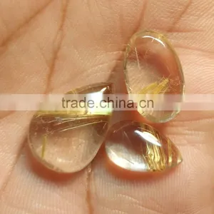 Amazing Rutile Cabochon Gemstone / Golden Rutile Stone / Rutilated Quartz thumbnail-1