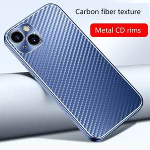 Electroplated Metal Carbon Fiber For Iphone 14 Pro Max Mobile Phone Case Box XS Max Lens Full Package 8 Plus Cases thumbnail-4