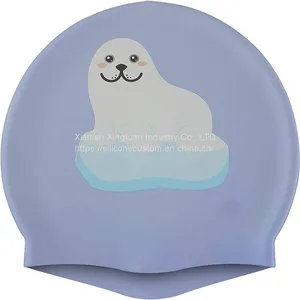 Silicone Non-Slip Swim Cap Cover Ears Wrinkle-Free Swimming Cap thumbnail-1