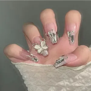 Fashion Personality Wearing Nails Sweet and Cool and Versatile Fake Nail Tips High-end Nail Art Stickers Graffiti Wearing Nails thumbnail-1