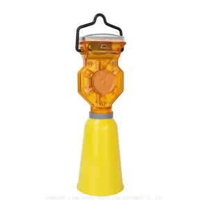 Solar Roadway Safety Traffic Warning Barricade Led Blinker Warning Flashing Yellow Light thumbnail-1
