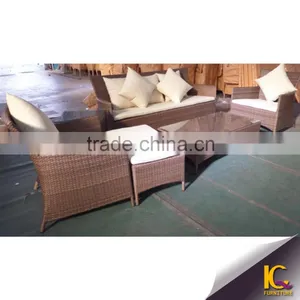 Modern Appearance Outdoor Furniture Product Sofa Set Patio Rattan Woven Sofa thumbnail-1