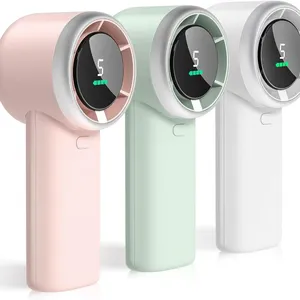 Portable Handheld Turbo Fan With LED Display - USB Rechargeable, 5 Speeds, 3600mAh Battery, Ultra-Quiet Mini Fan thumbnail-1
