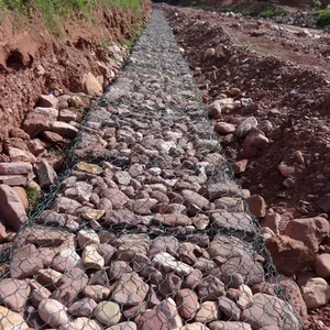Wholesale Galvanized Hexagon Mesh Gabion Basket PVC Coating Gabion Box for River Bank thumbnail-3