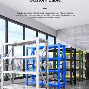 High Density Stockroom Shelving HN-SR28 for Retail Store Inventory, Powder Coated Grey, Reinforced Steel Layers, Space-Saving Boltless Design thumbnail-5