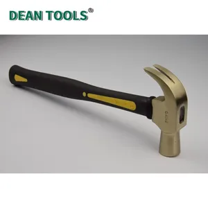 Non-Sparking Beryllium Copper Claw Hammer, 230g Head Weight, 280mm Total Length thumbnail-1