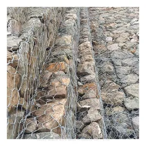 Hot Dipped Galvanized Gabion Cages Metal Wire Mesh Box Hexagonal Net 2x1x1 Gabion Basket thumbnail-1