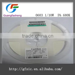 (Resistor Supply) RMCF0603JT680K SMD Resistor 680K OHM 5% 1/10W 0603 thumbnail-1